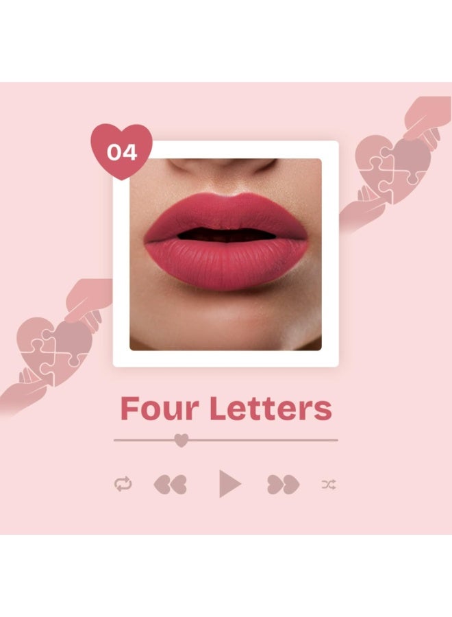 مارس أحمر شفاه سائل مخملي من ماركة مارس لوف تراك (2.8 مل) (فور ليتر) | لمسة نهائية مخملية مطفية | غير لزج وخفيف الوزن | عالي الصبغة | مريح عند الاستخدام | 6 درجات ألوان جذابة - Image 4